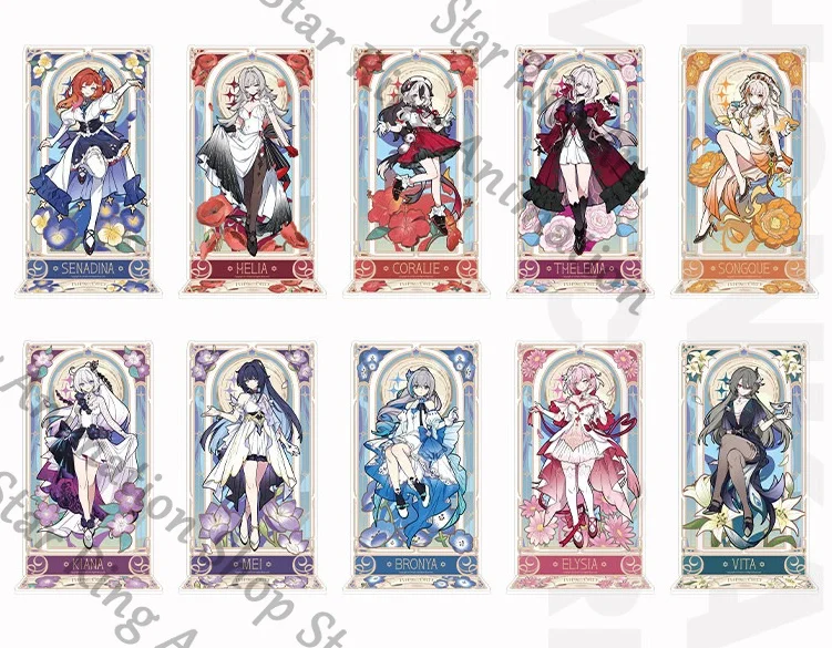 Фото Официальная акриловая подставка-стенд с изображением персонажей аниме Honkai Impact 3: Киана Каслана, Мэй Райден, Броня, Зайчик. №2