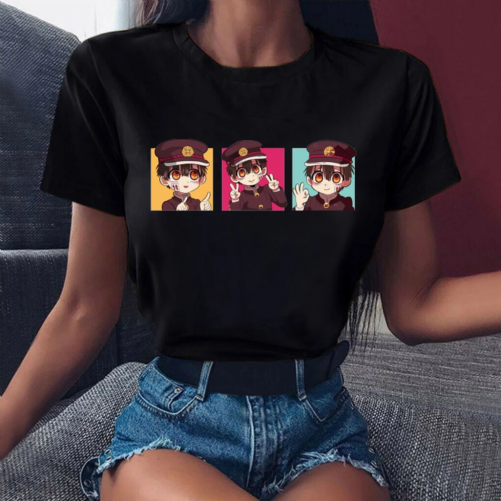 

WVIOCE Japanese Anime Oversize T Shirt Women Funny Ladies Tshirt Unisex Harajuku Female Summer Round Neck Tops 19463