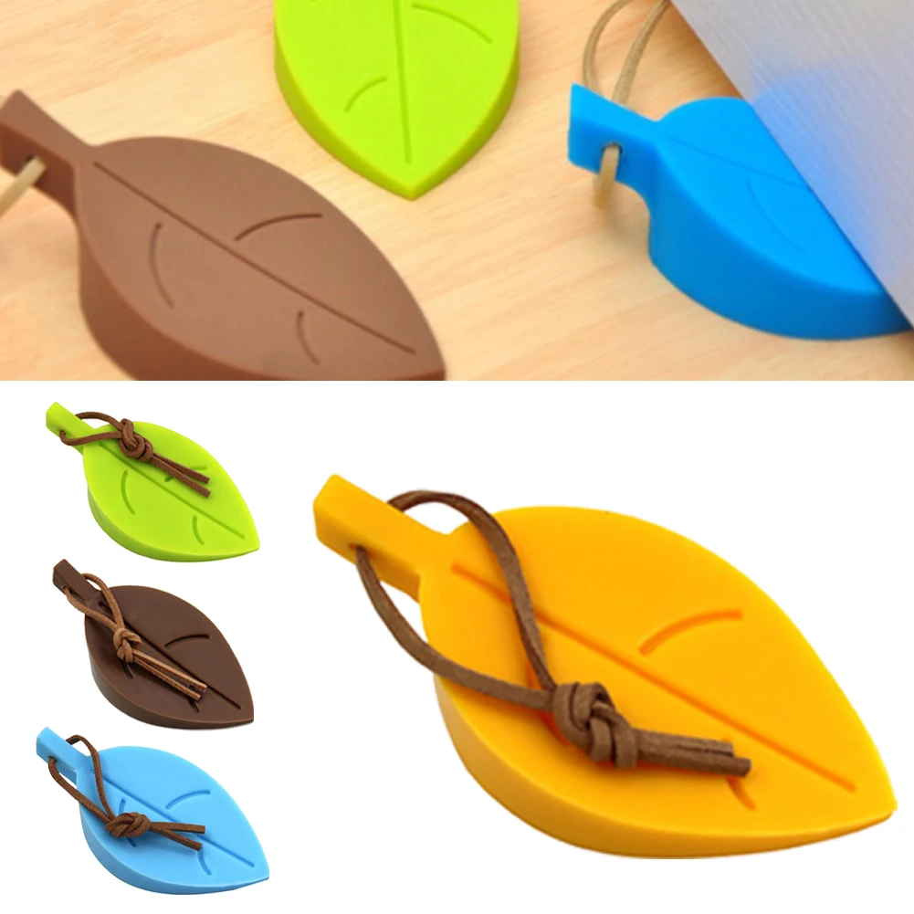 

Leaf Shape Door Stopper Door Plug Security Anti Pinch Anti Slip Cute Household Door Commercial Door Harmless Slope Design