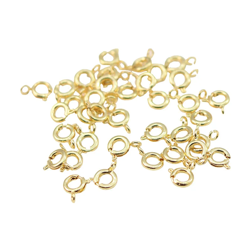 Spring Ring Clasp Copper Round Diy Necklace Bracelet Accessories Jump Polished Handmade Craft Jewelry Findings