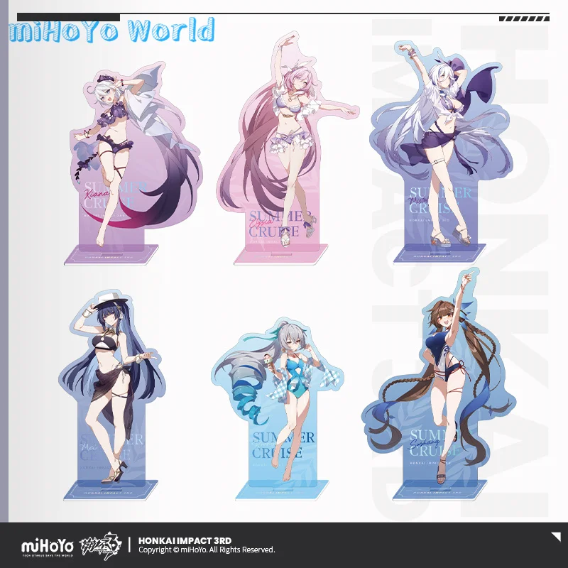 

MiHoYo Official Honkai Impact 3 Acrylic Tile Bronya Zaychik Summer Series 3rd Bullet Kiana Kaslana Acrylic Tile Birthday Gifts