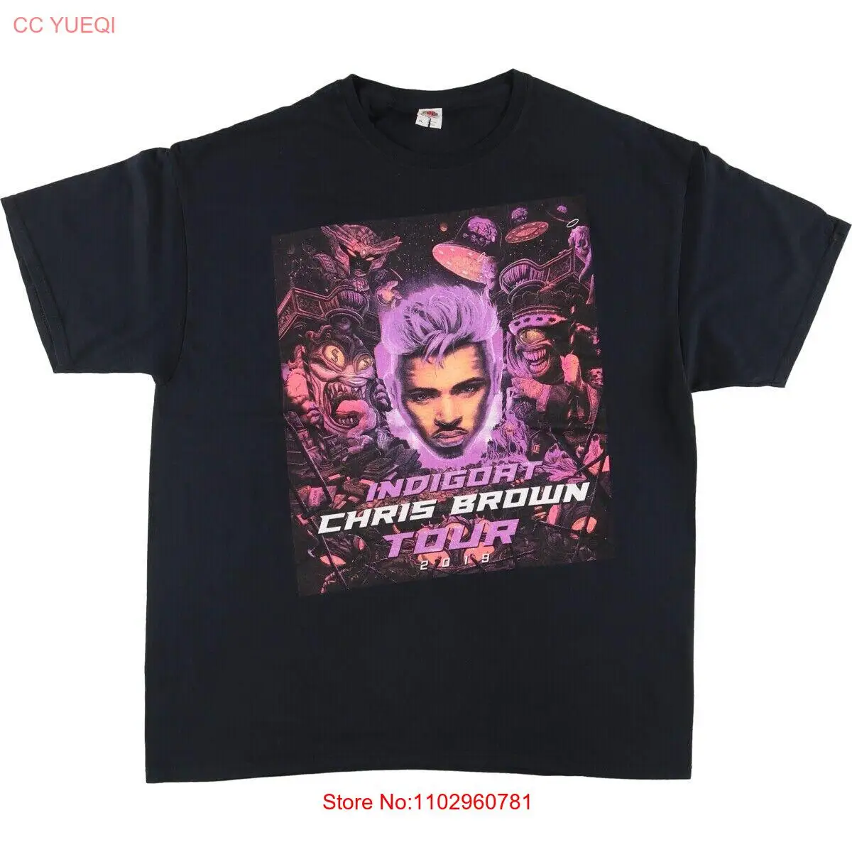 Футболка Fruit of the Loom CHRIS BROWN Rap мужская XL /eaa 457189