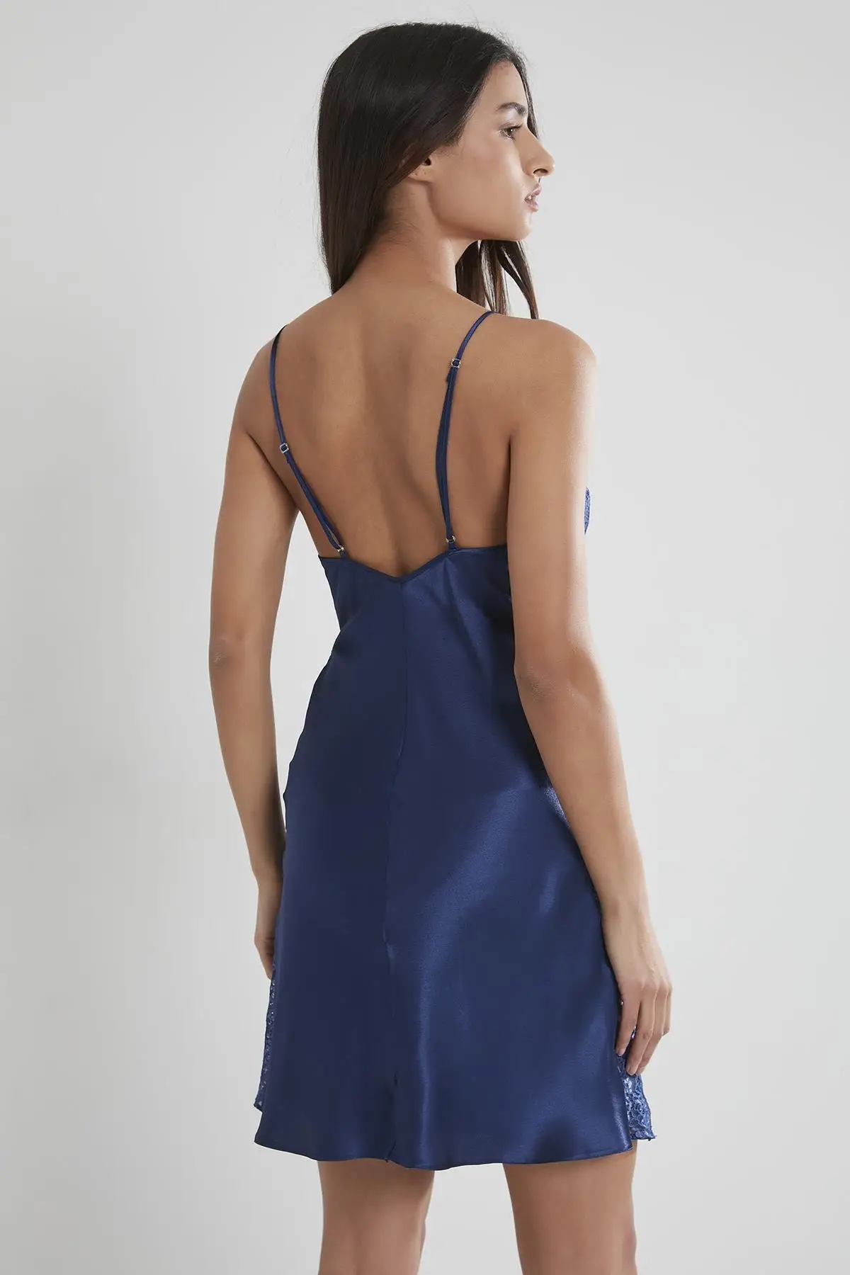 

Women's Satin Ruched Nightly Sexy Nightgown