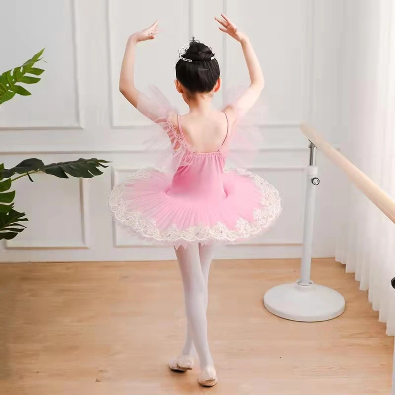 New Professional Ballet Tutu Girls Pink Platter Pancake Tutu Ballerina Party Dress Adult Women Child Kids Ballet Dance Costume