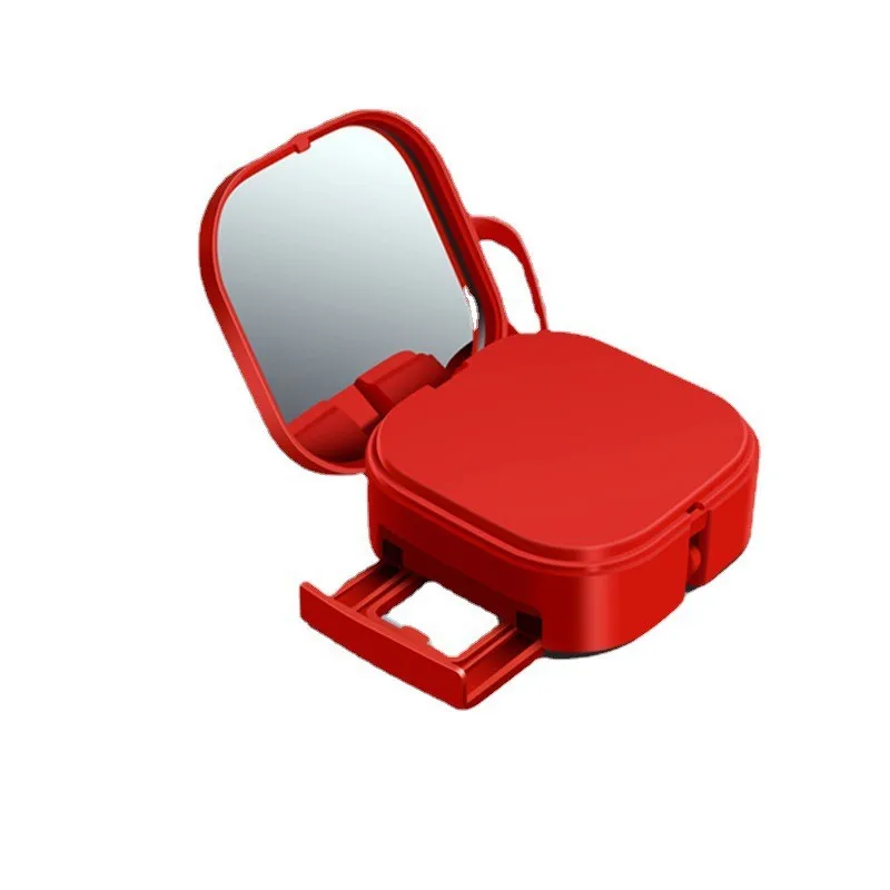 

Universal Stretchable 3-in-1 Charge Cable With Makeup Mirror Phone Stand Mobile Phone Bracket 1 Drag 3 Charging Cord
