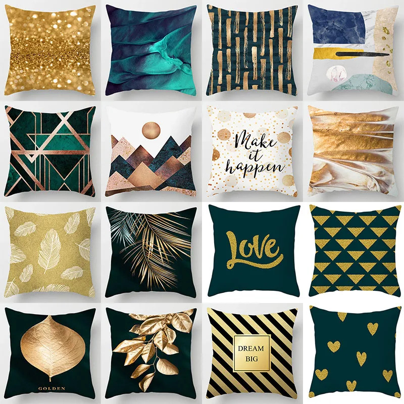 

Современная Золотая наволочка в скандинавском стиле, чехол для роскошной диванной подушки, декоративные подушки из полиэстера для домашне...