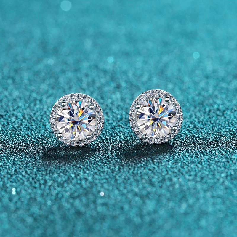Фото KNOBSPIN 1ct D Цвет Муассанит Серьги Для Женщин Свадьба Помолвка Изящные Ювелирные Изделия с GRA 925 Стерлинговой Щепкой Покрытием 18-каратного Белог... №4
