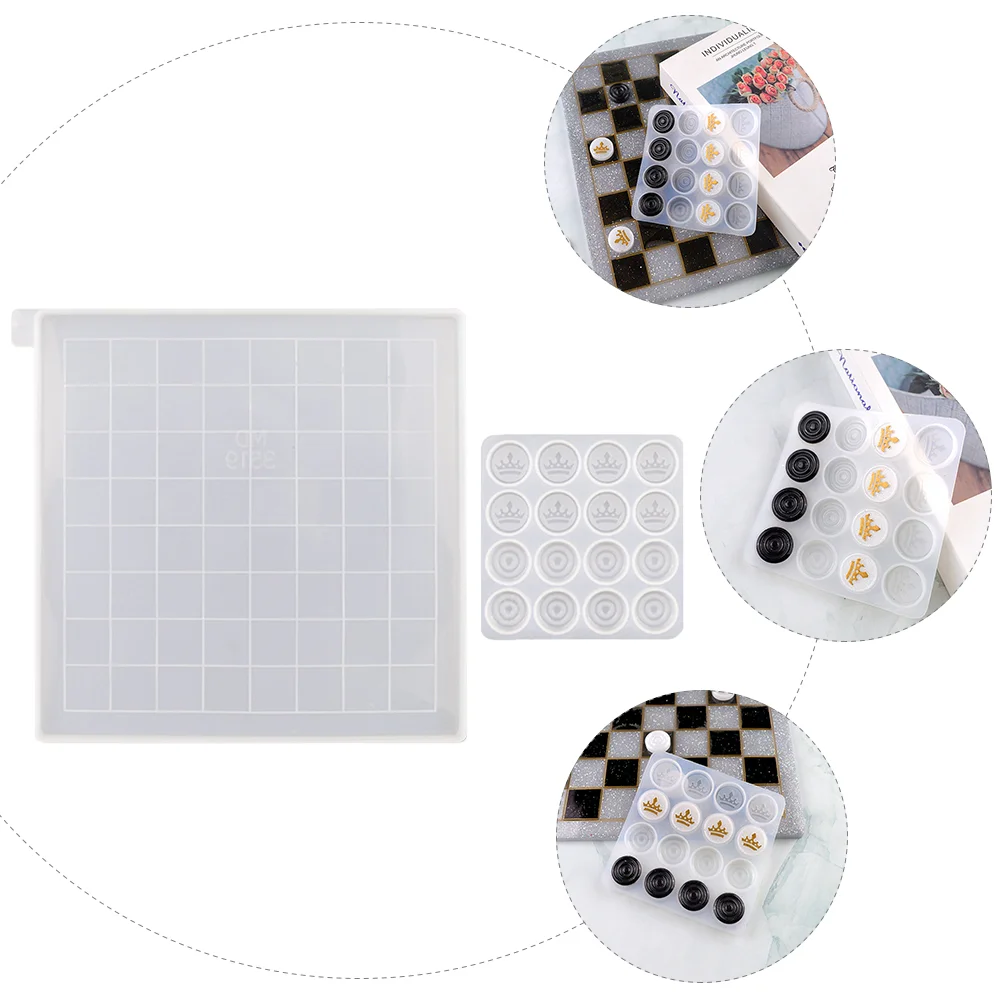 2 шт. шахматная силиконовая форма премиум-класса многоразовое литье украшение