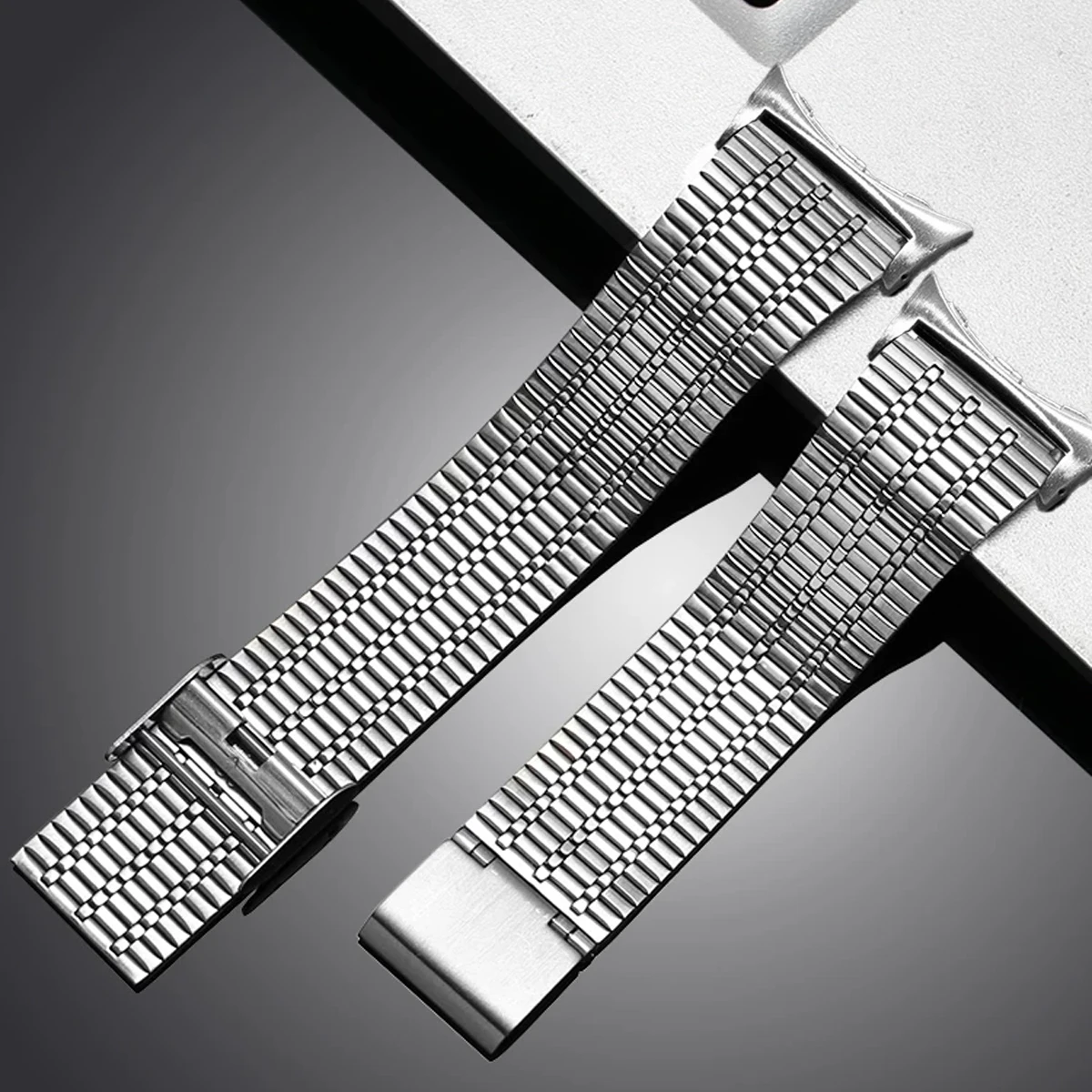 Фото Миланский ремешок с защитной застежкой для Google Pixel Watch 4 45 мм, металлический ремешок из нержавеющей стали с семью звеньями для Google Pixel 4, 3, 2, 1 №4