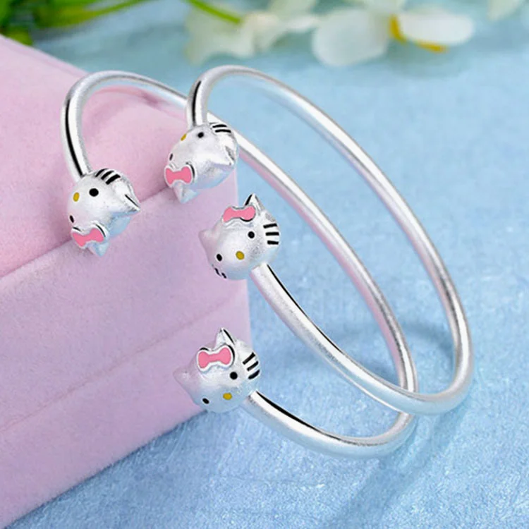 

Новый японский Sanrio, модный милый браслет с кошкой Hello Kitty, аксессуары для девочек, подарки на день рождения, ювелирные изделия для девушки, бе...