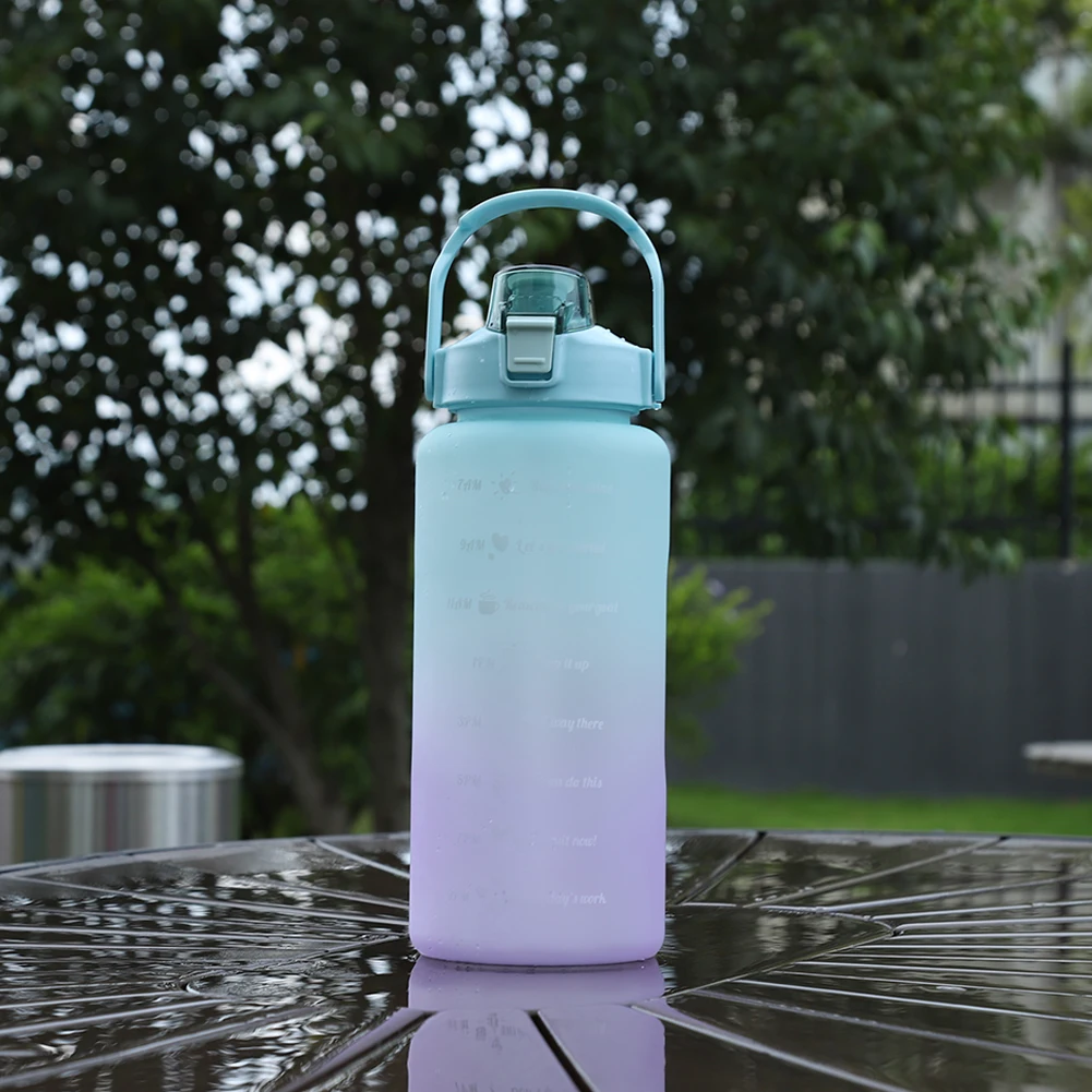 

Leakproof BPA Free Drinking Water Bottle with Time Marker Straw for Fitness Outdoor Sports BPA Free Drink Cups