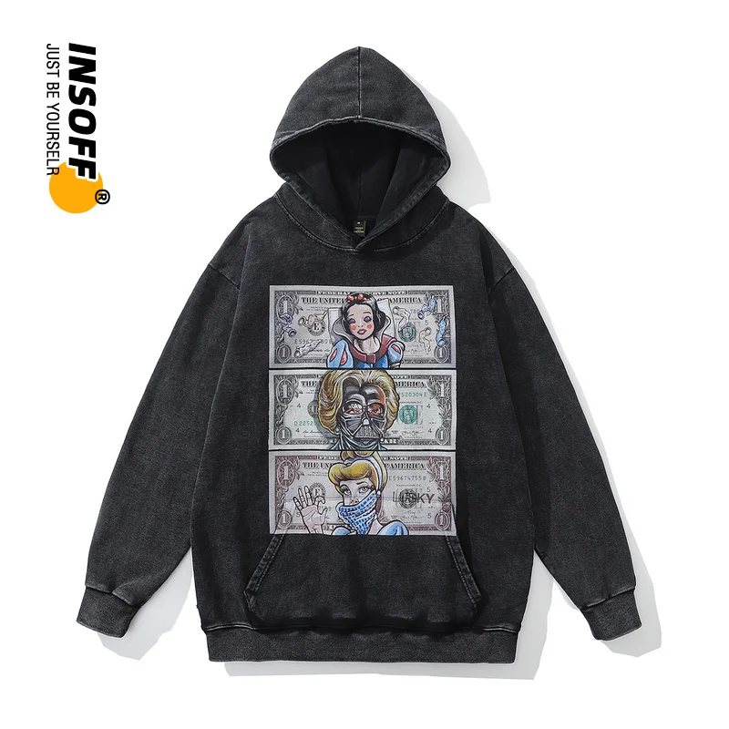 

Original Designer American comic Graphic 430g High Quality Cotton Washed Y2k Style Oversized Sweatshirt Streetwear Men's Hoodies