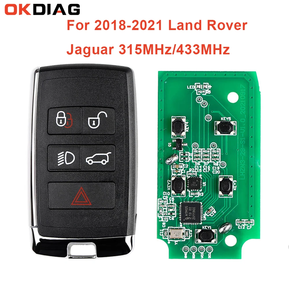 

Lonsdor Smart Key for 2018-2021 Land Rover Jaguar 315MHz/433MHz with Key Shell With Emergency start PKE function Support K518