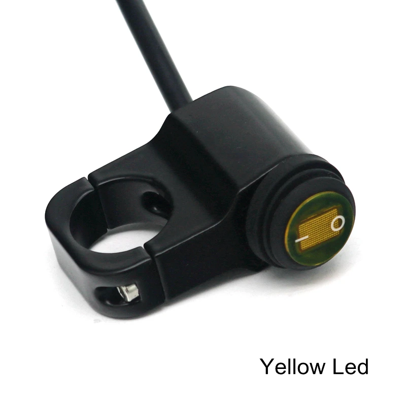 

MoFlyeer мотоцикл 7/8 "16A водонепроницаемые переключатели из алюминиевого сплава 22 мм переключатель фар на руле и 3 провода с красной светодиодной подсветкой