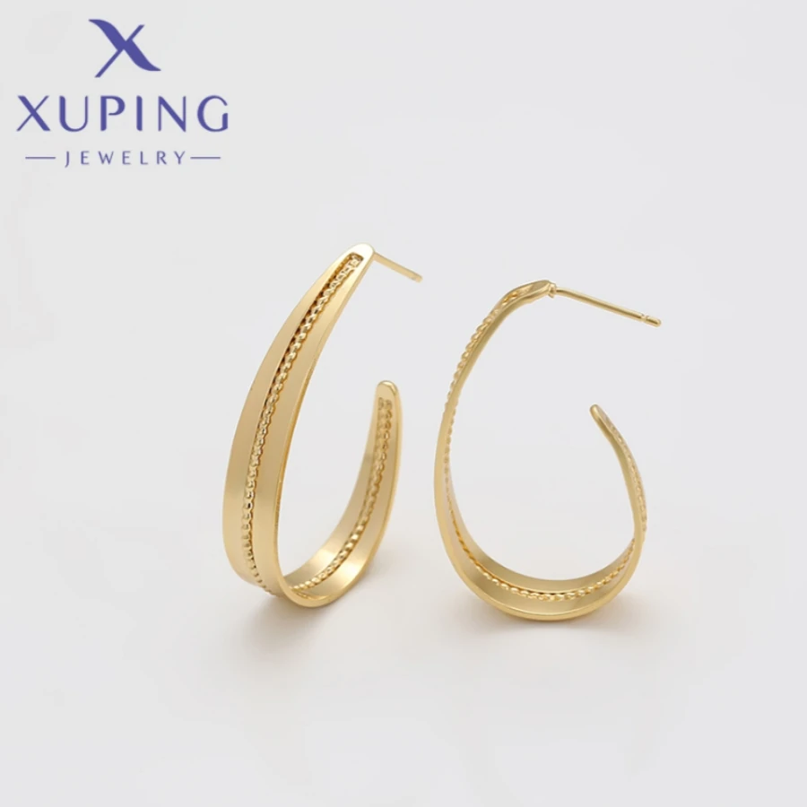 ЮВЕЛИРНЫЕ ИЗДЕЛИЯ XUPING модные геометрические серьги-кольца из медного сплава для