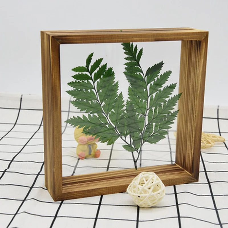 

Frames for Pictures Creative Wood Double Sided Plant Specimens DIY Photo Frame Wall Art Room Desktop Home Decoration Ornament