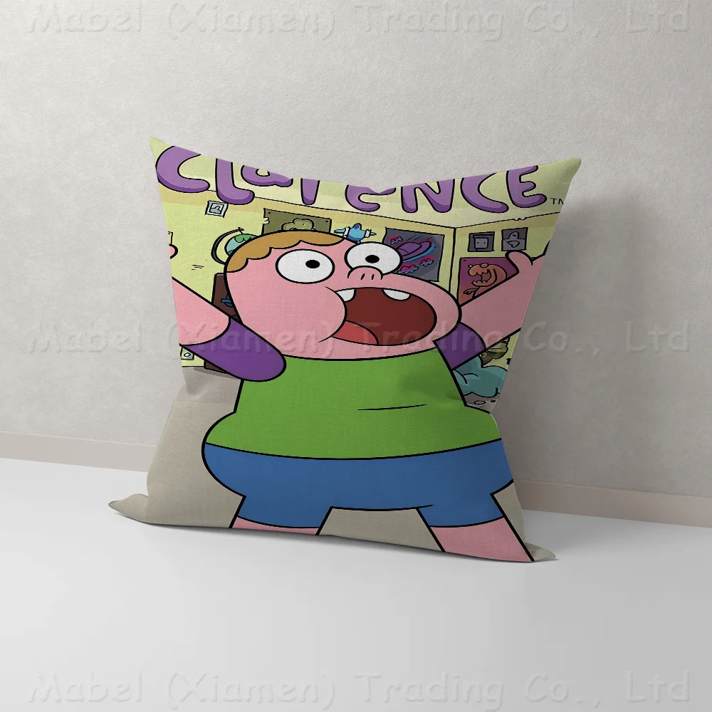 Cartoon C-Clarence TV Office Cushion Pillowcase Car Cover45X45CM Lumbar Sofa Pillowcover