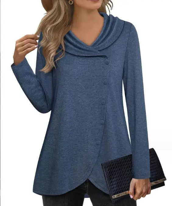 

Knitted long sleeved t-shirt women's top