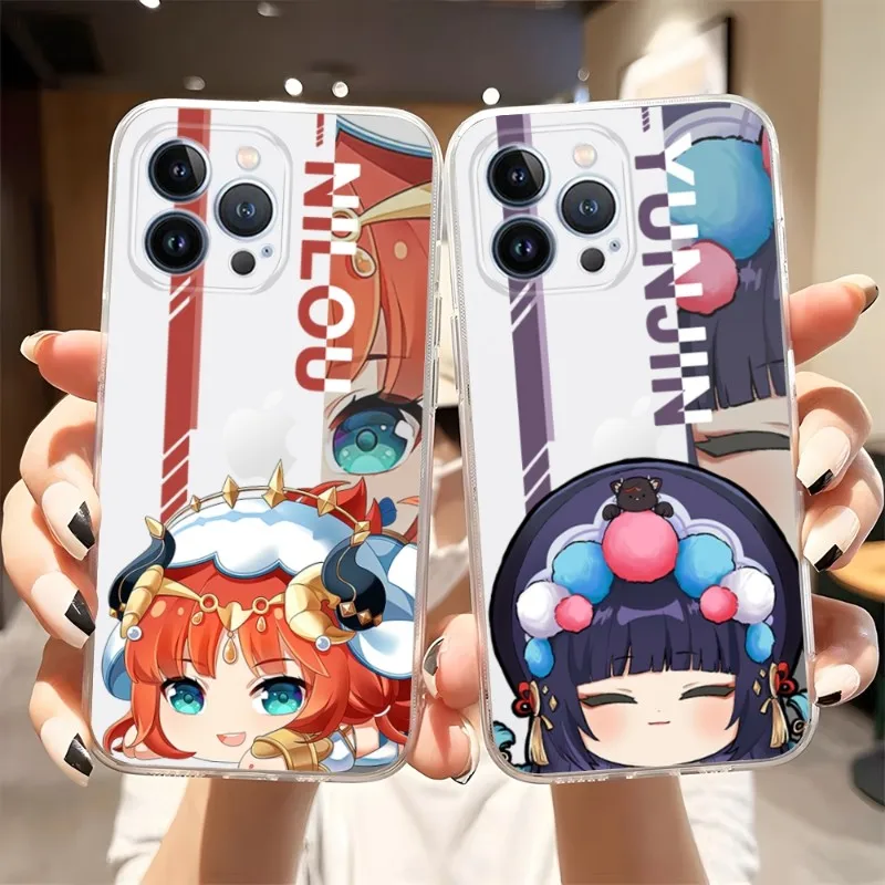 

Чехол для телефона Genshin Impact Yunjin 2023, хит продаж, прозрачный чехол для Iphone 14Pro 11 12 14 Pro Max Mini 6 6s 7 8 Plus X XR XS SE2020