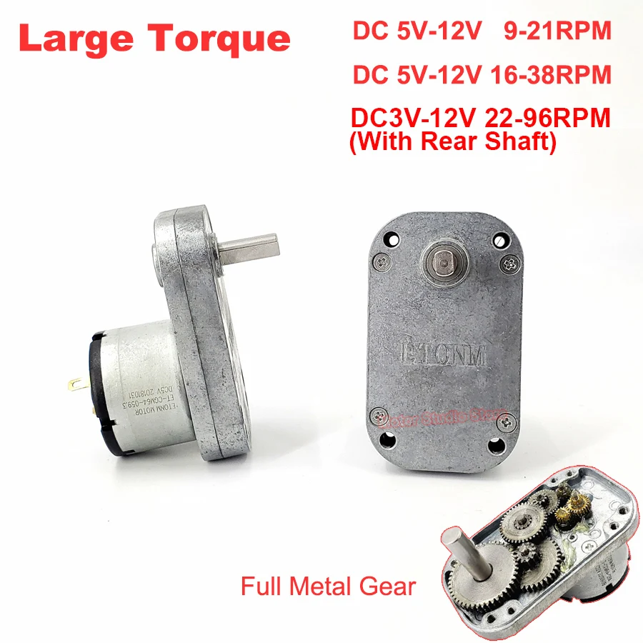 

ЭТОМ Цельнометаллический редуктор Micro 33 мм DC5V-12V