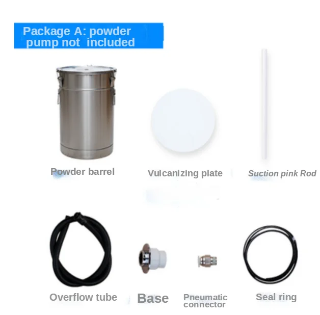 

304 электростатическое порошковое покрытие Хоппер эксперимент краска порошок баррель с инжектором и кипящим слоем электростатического распыления