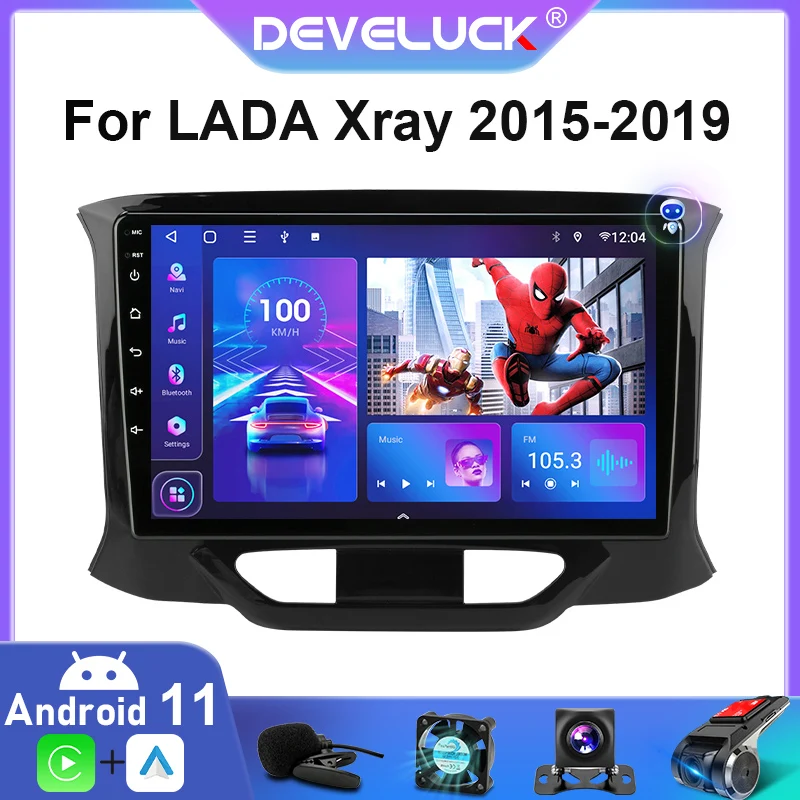 Автомагнитола 2 Din 9 дюймов Android 11 мультимедийный видеоплеер для LADA X Ray Xray 2015-2019