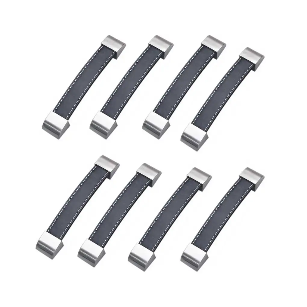 

8 Pieces Cabinet Leather Grip Living Room Drawer Wardrobe Suitcase Handles