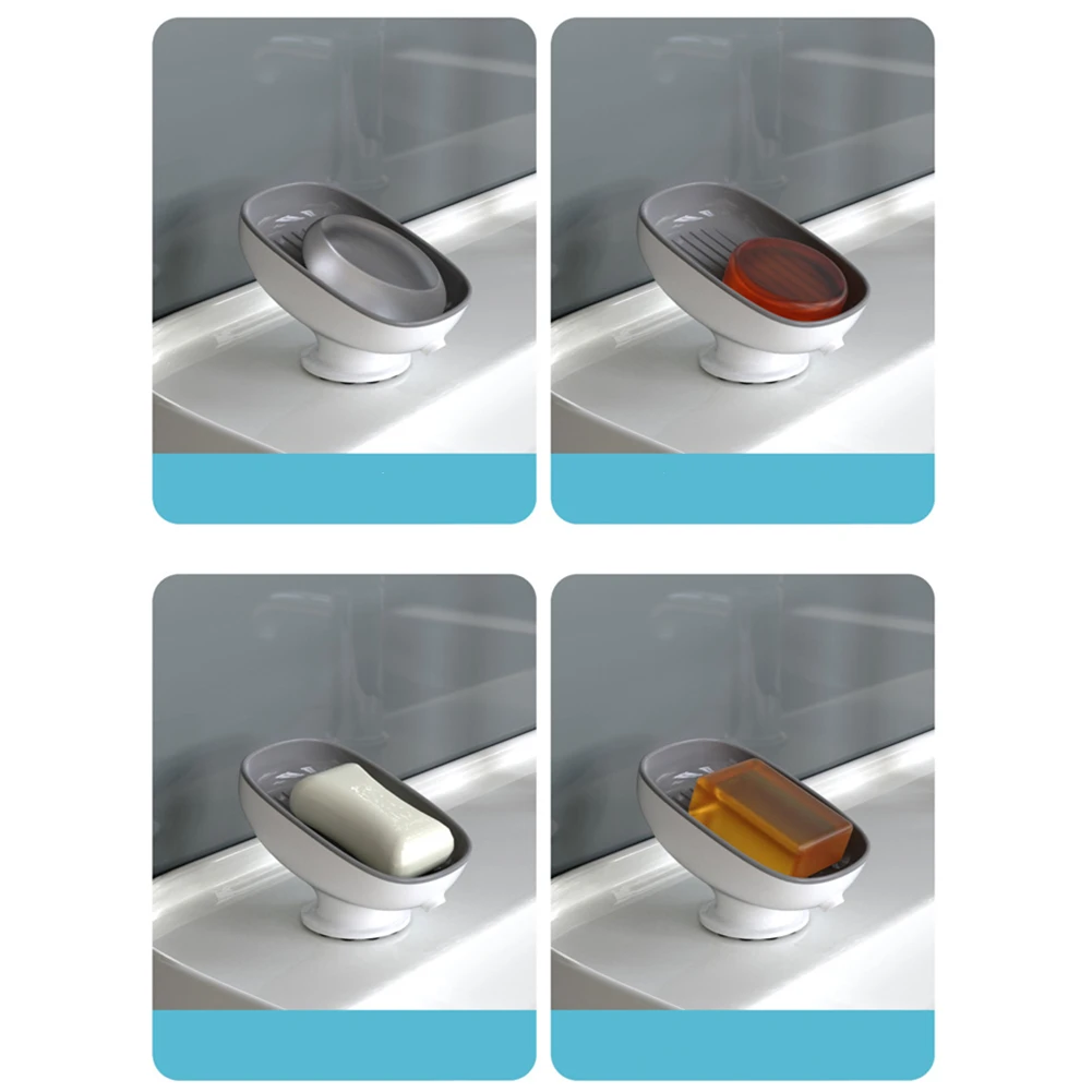 

Soap Box Creative Draining Soap Storage Rack Punch-Free Suction Cup Personalized Cute Household Shelf Bathroom Artifact