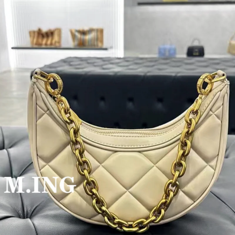 

Модная брендовая дизайнерская женская сумка LUPINUS, новинка 2023, женская сумка под подмышку с золотой цепочкой, женская сумочка в стиле ретро, повседневная женская мини-сумка