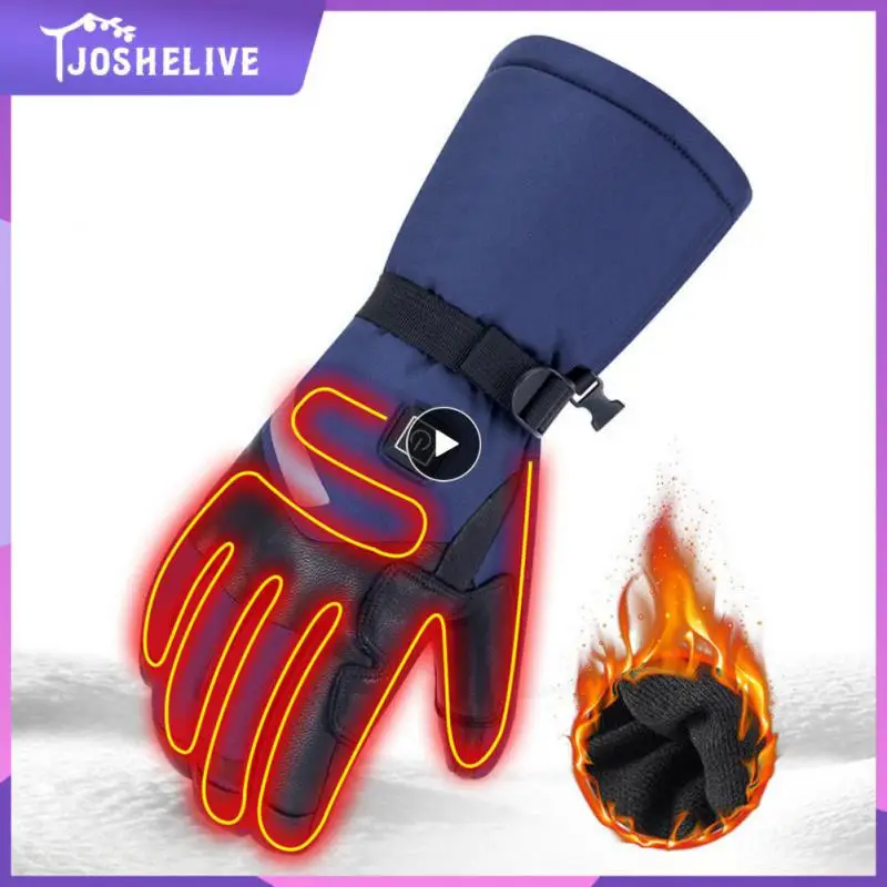 

Теплые перчатки, зимние защитные водонепроницаемые перчатки для сенсорных экранов, мотоциклетные перчатки с подогревом, регулируемые варежки