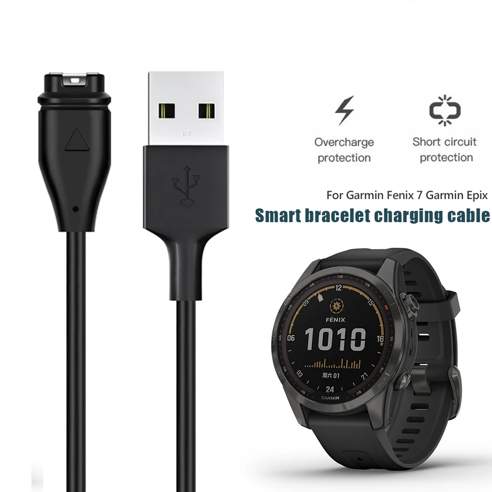 

USB-кабель для зарядного устройства Garmin Fenix 7/7S/7X, устройство для быстрой зарядки умных часов Garmin Fenix 7/7S/7X, 1 м