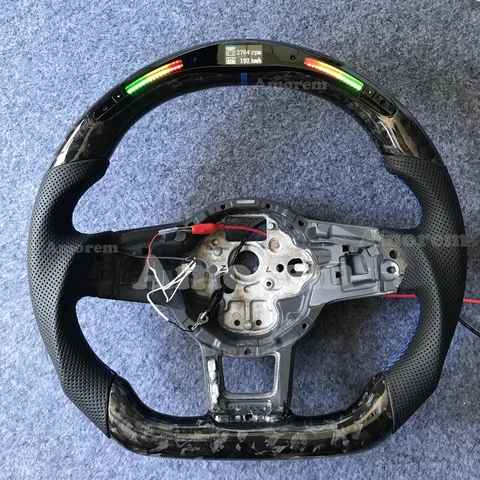 Индивидуальное рулевое колесо из углеродного волокна для Volkswagen VW Golf MK7 R GTI GTD GTE Polo GTI Scirocco 2015 2016 T-ROC Tiguan