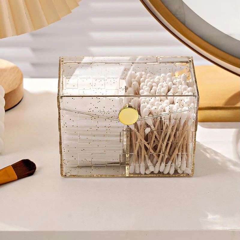 1 шт. универсальный прозрачный органайзер для макияжа из ПЭТ ватные палочки