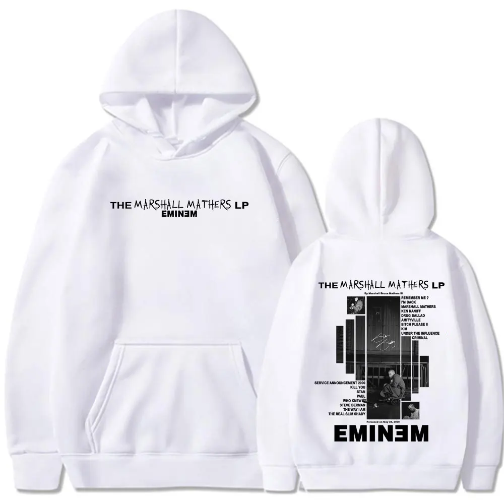 Фото Рэпер Eminem 2000, альбом, толстовки с графическим рисунком, мужская и женская одежда, модные толстовки с капюшоном в стиле хип-хоп большого размера с длинными рукавами, уличная одежда №2