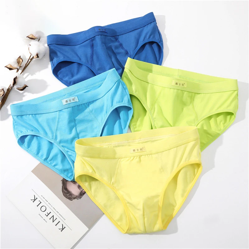 Men's panties underpants intimate accessories Male Sexy fashion youth men's briefs stretch cotton men U Pouch underwear 4PCS
