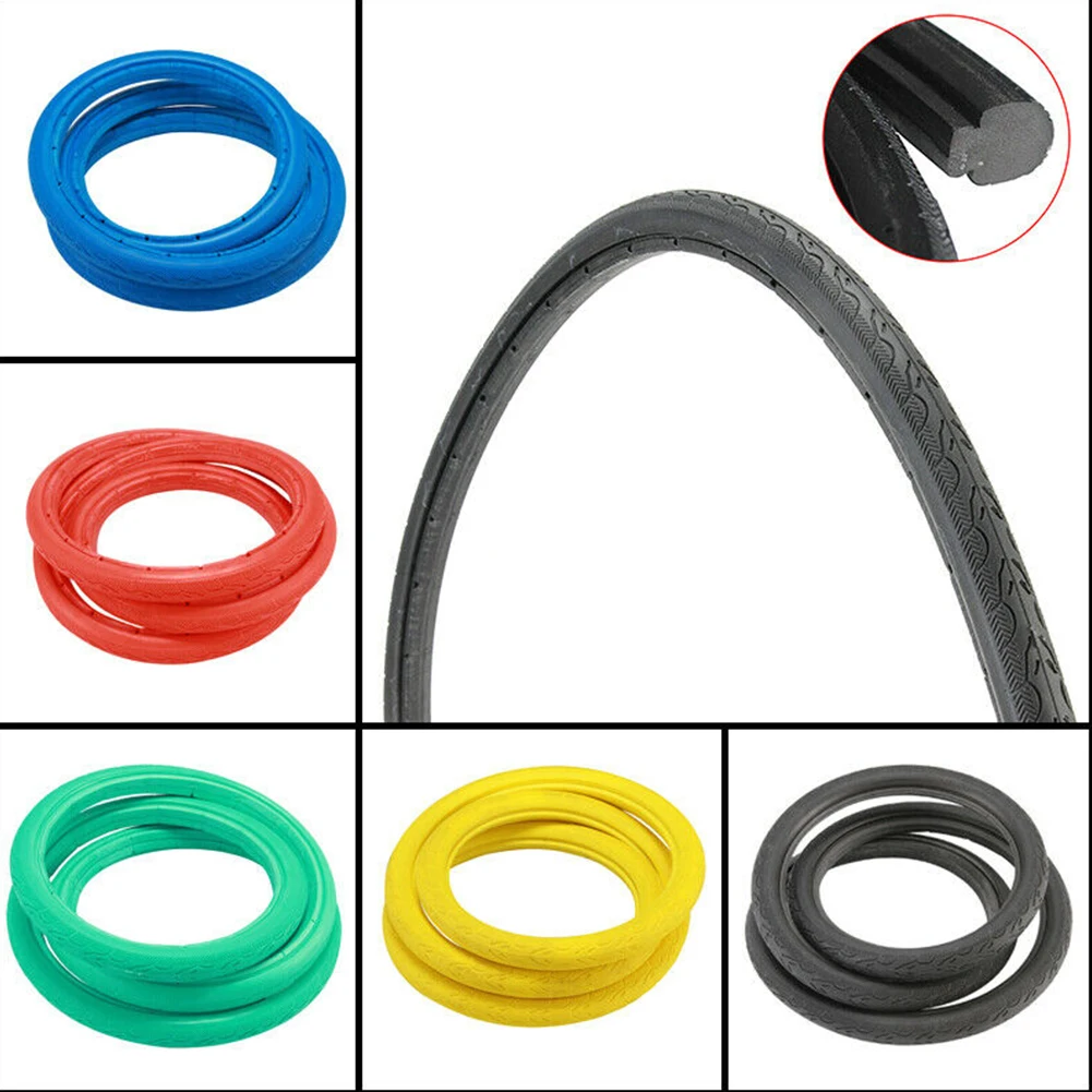 

Solid 700x23C Bicycle Tire Road Fixed Gear Urban Bike Tubeless Vacuum Tyre Tube Black / White / Red / Blue Bicycle Accessories
