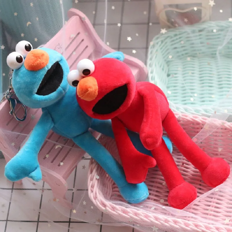 candice guo! plush toy lovely cartoon Sesame Street elmo cookies soft small key ring pendant birthday Christmas gift 1pc - купить по