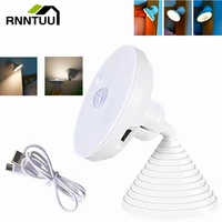 rnntuu usb charging pir infrared sensor led night light 600mah 8 lamp beads suitable for cabinets family bedrooms corridors