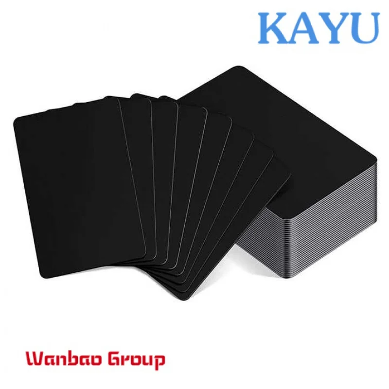 Wholesale Printing Engraved Logo Black Sliver Credit Bank Card Size Stainless Steel Name Blanks Custom Metal Business Cards