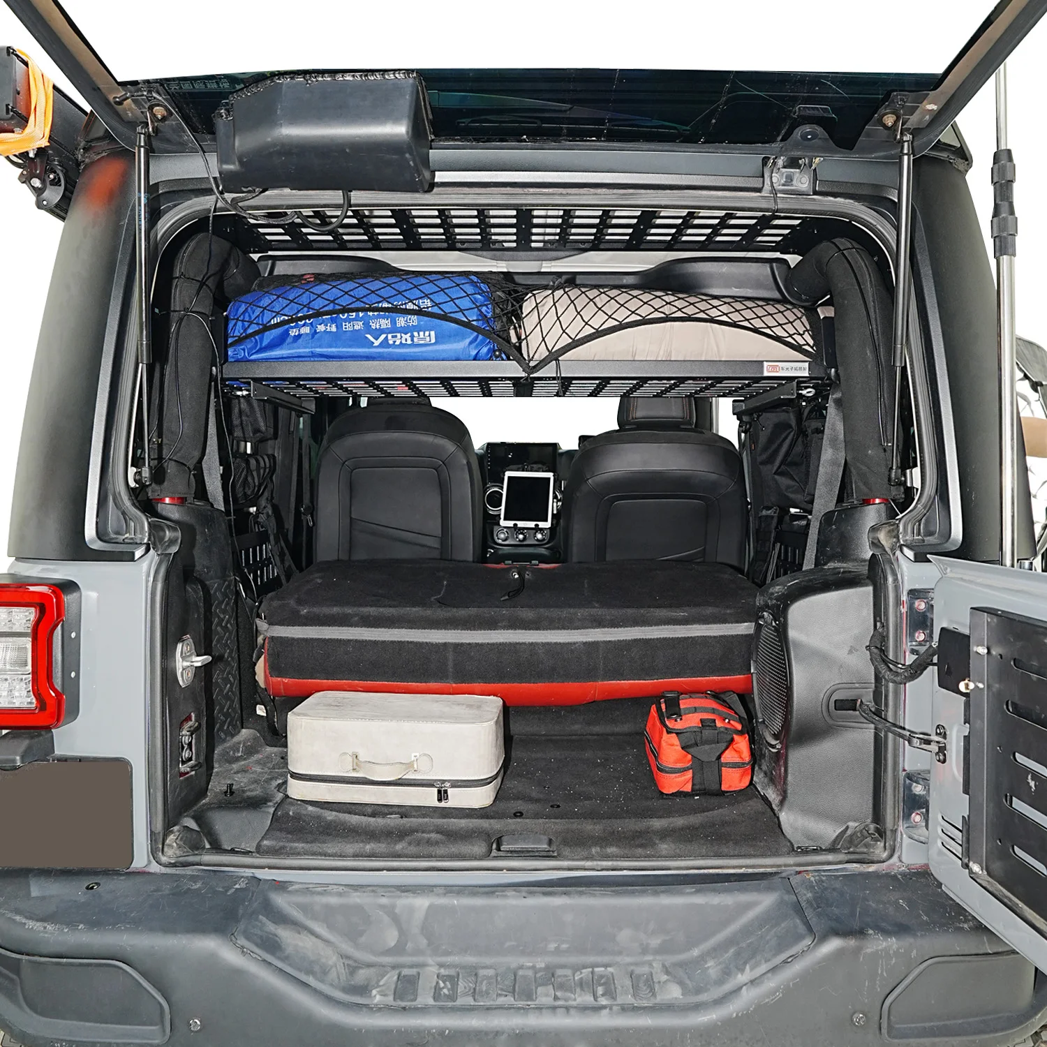 Фото CGZ для Jeep Wrangler JK 2dr 2007-2017, панель Molle, задняя полка багажника, панель крыши, стойки для ударов, органайзеры для грузов, 1 комплект №4