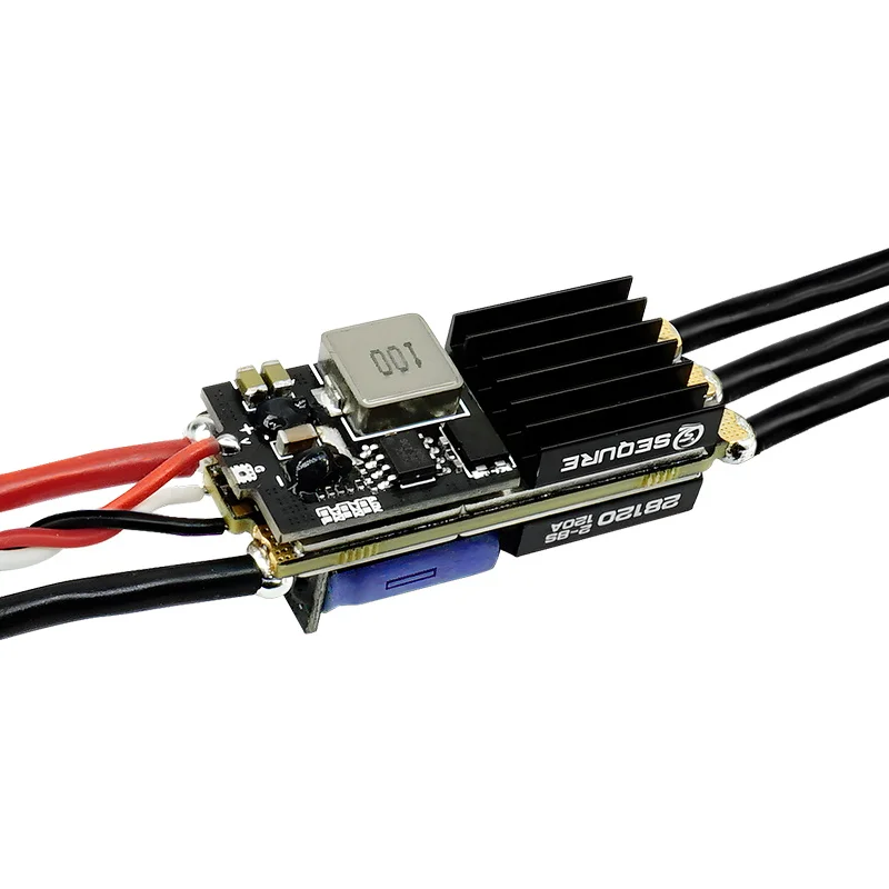 Фото Sequre 120A 28120 Бесщеточный электрический регулятор скорости 128 кГц ШИМ-частота для FPV Racing Drone Альпинистские машины RC Car №1