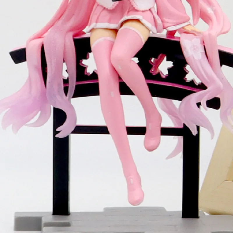 Hatsune Miku аниме фигурка Kawaii Cherry Blossom фонарь статуя модель ПВХ девушка настольный