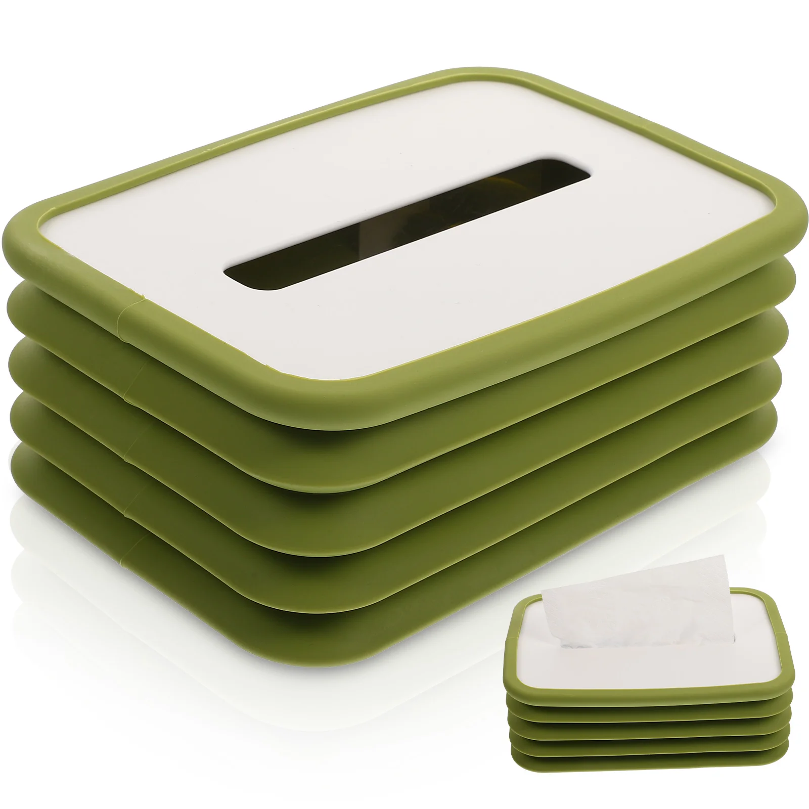 

Tissue Box Silicone Folding Dispenser Napkin Home Towel Paper Storage Cover Case Holder Cases Decor Tissues