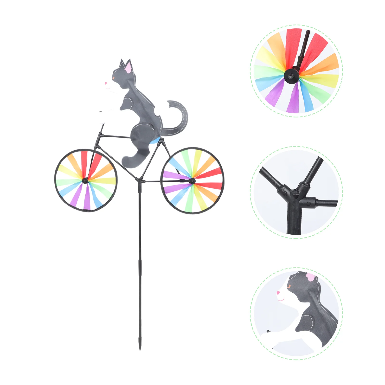 

Windmill Garden Bike Pinwheel Outdoor Unique Windmill Animal on Bike Windmills