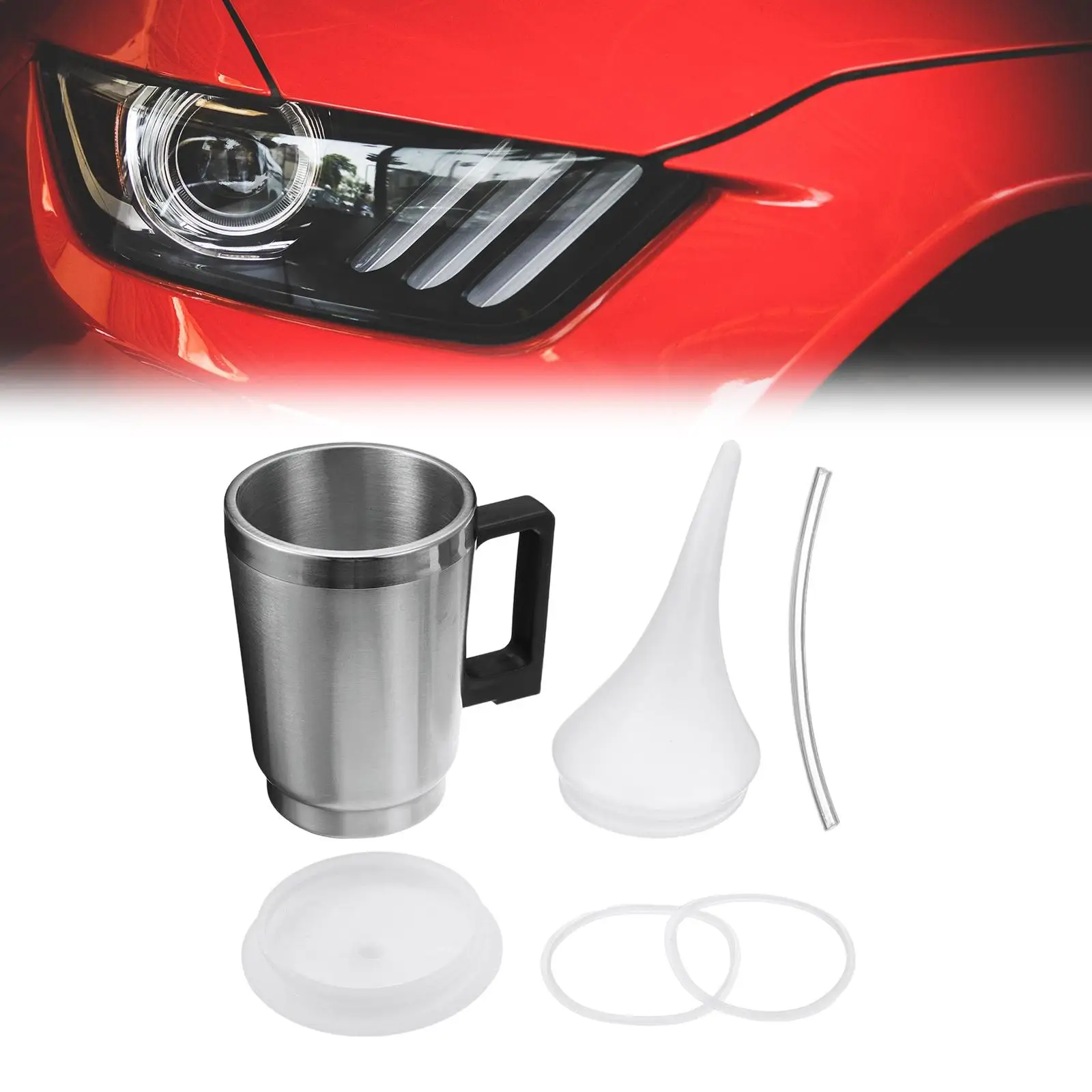 Car Headlight Stainless Steel + Plastic Restoration Kit Refurbished Renovation |