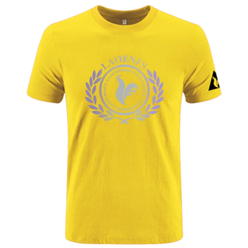 

Футболка Le CoQ sportif мужская с коротким рукавом, тяжелая свободная универсальная Модная рубашка с коротким рукавом, летняя