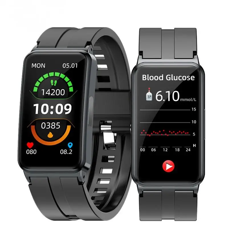 

EP01 Blood Glucose Sugar Smart Band Watch Body Temperature ECG HRV Monitoring Fitness Smart Bracelet Waterproof SpO2 Smartwatch