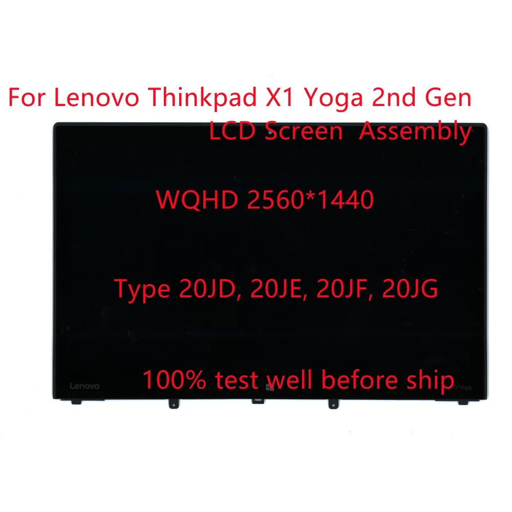 

Original For Lenovo ThinkPad X1 Yoga 2nd Gen 14" WQHD 40pin 2560*1440 OLED Touch Screen Assembly 01AW977 01AX899