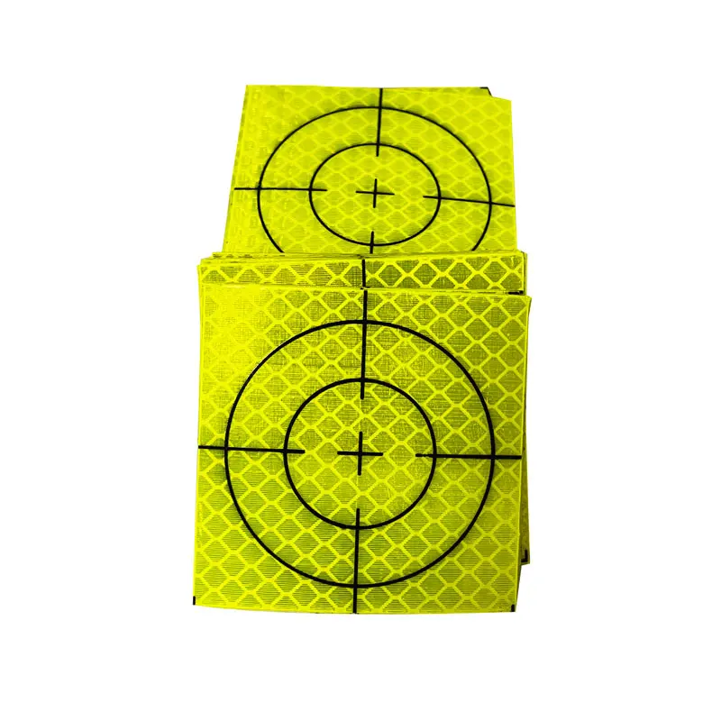 

50pcs Super Power Fluorescent Green Reflector Sheet Reflective Tape Target 20 30 40 50 60 MM