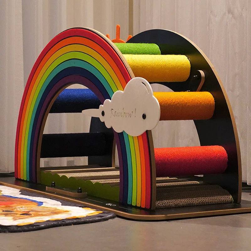 Когтеточка для кошек Petree Радужная когтеточка мебель дома игрушки дерево